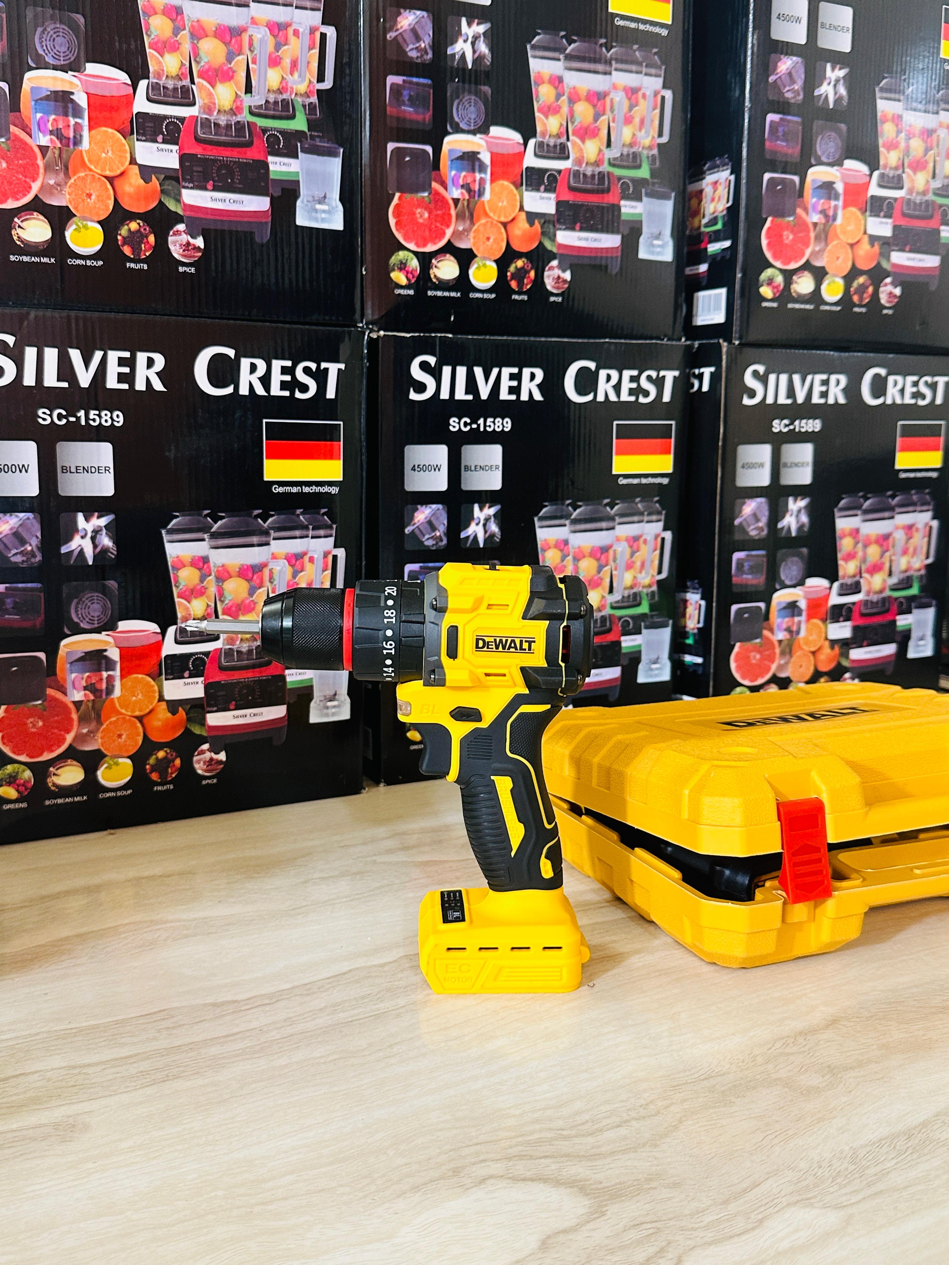 100% Original BRUSHLESS DEWALT 36V XR  Drill Machine – Dual Battery & Full Toolkit