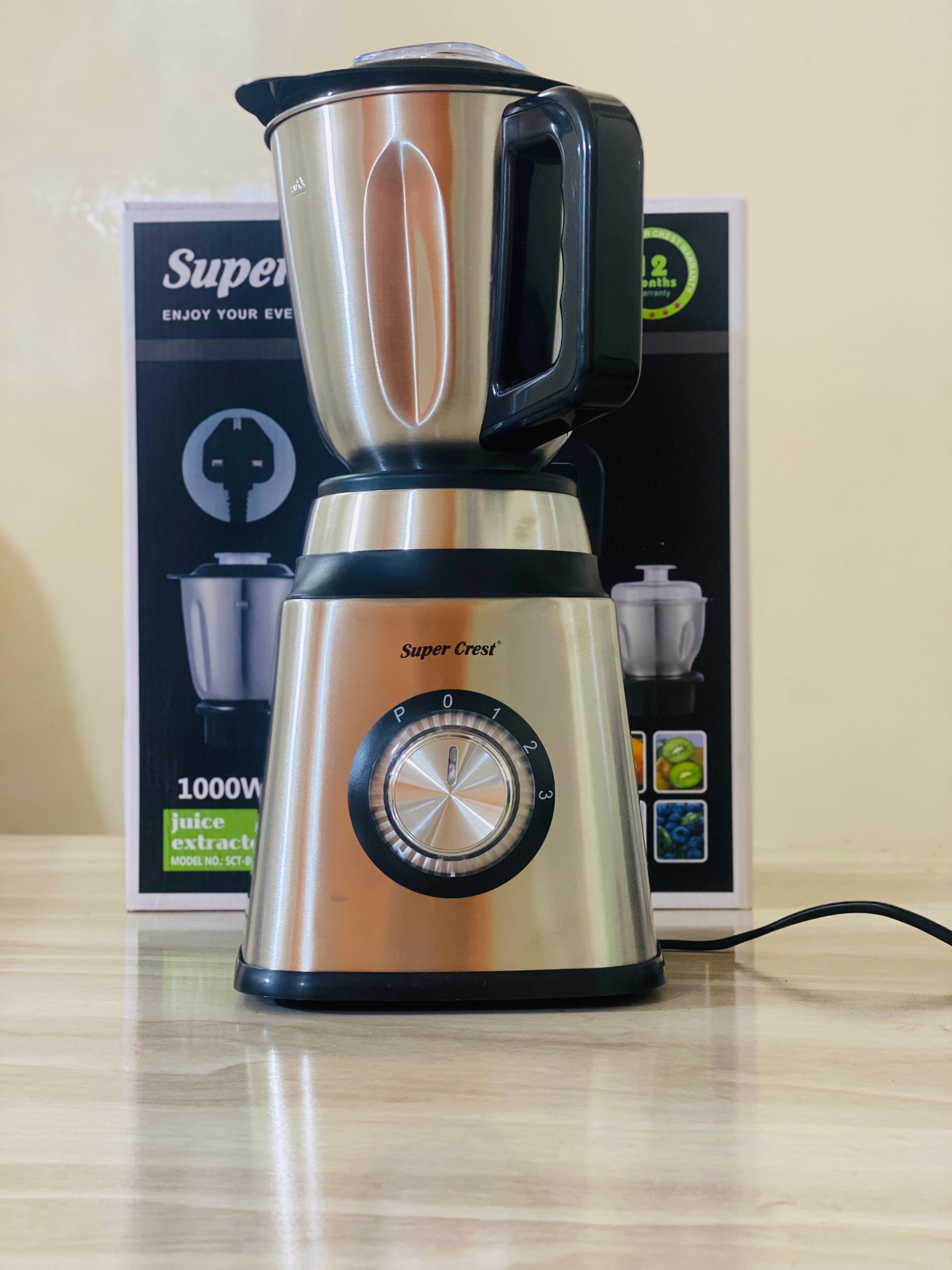 Super Crest Germany Full Steel Body 3-in-1 Electric Juicer, Chopper and Grinder Machine Heavy Duty SCT-8031