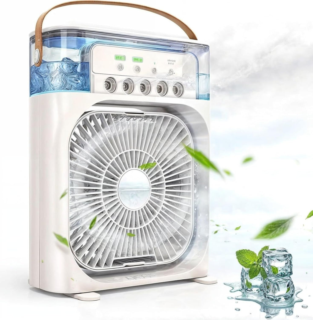 4 In 1 Fan Air Cooler with Humidifier & Night Light | Mist Fan